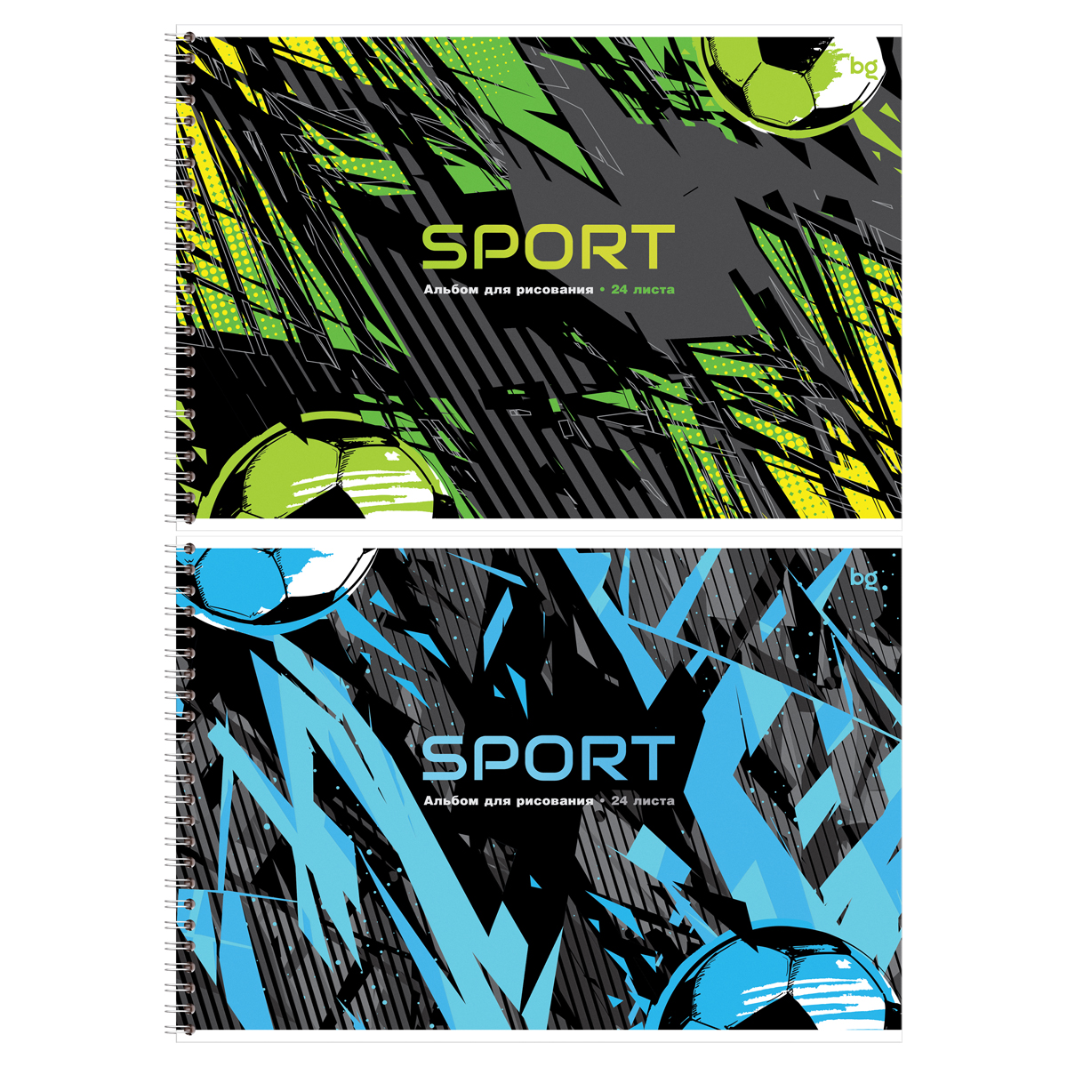 Альбом для рисования 24л., А4, на гребне BG "Sport"