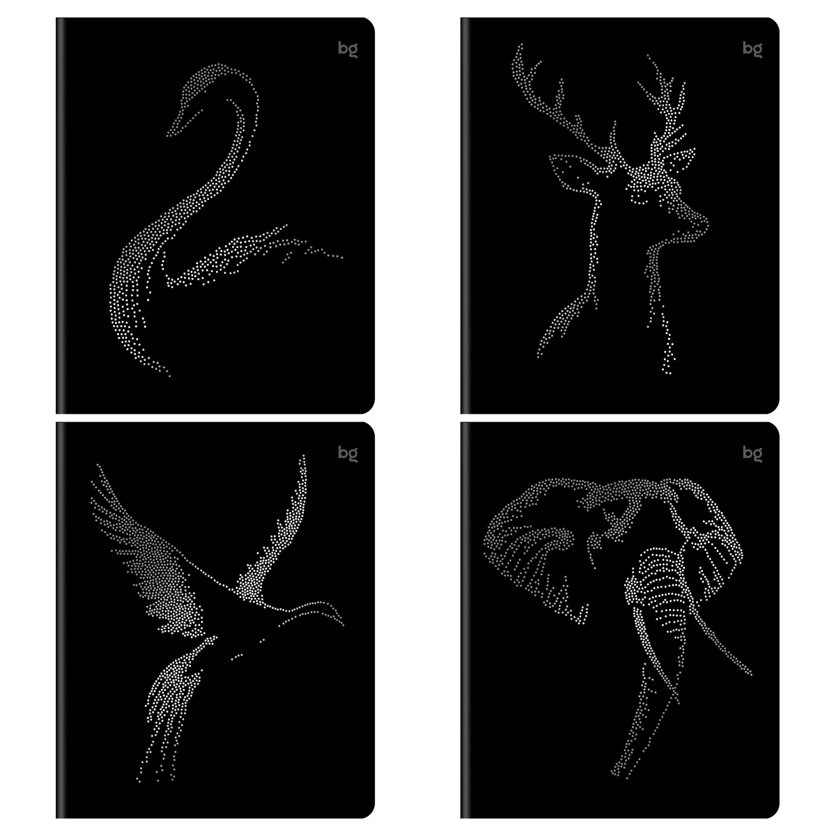 Тетрадь 48л., А5, клетка BG "Точечный мир", тиснение фольгой