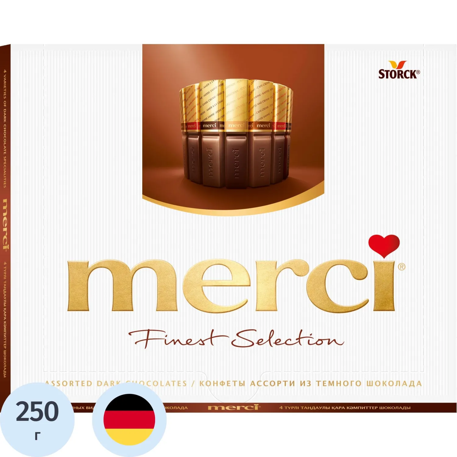 Конфеты Merci темный ассорти, 250г