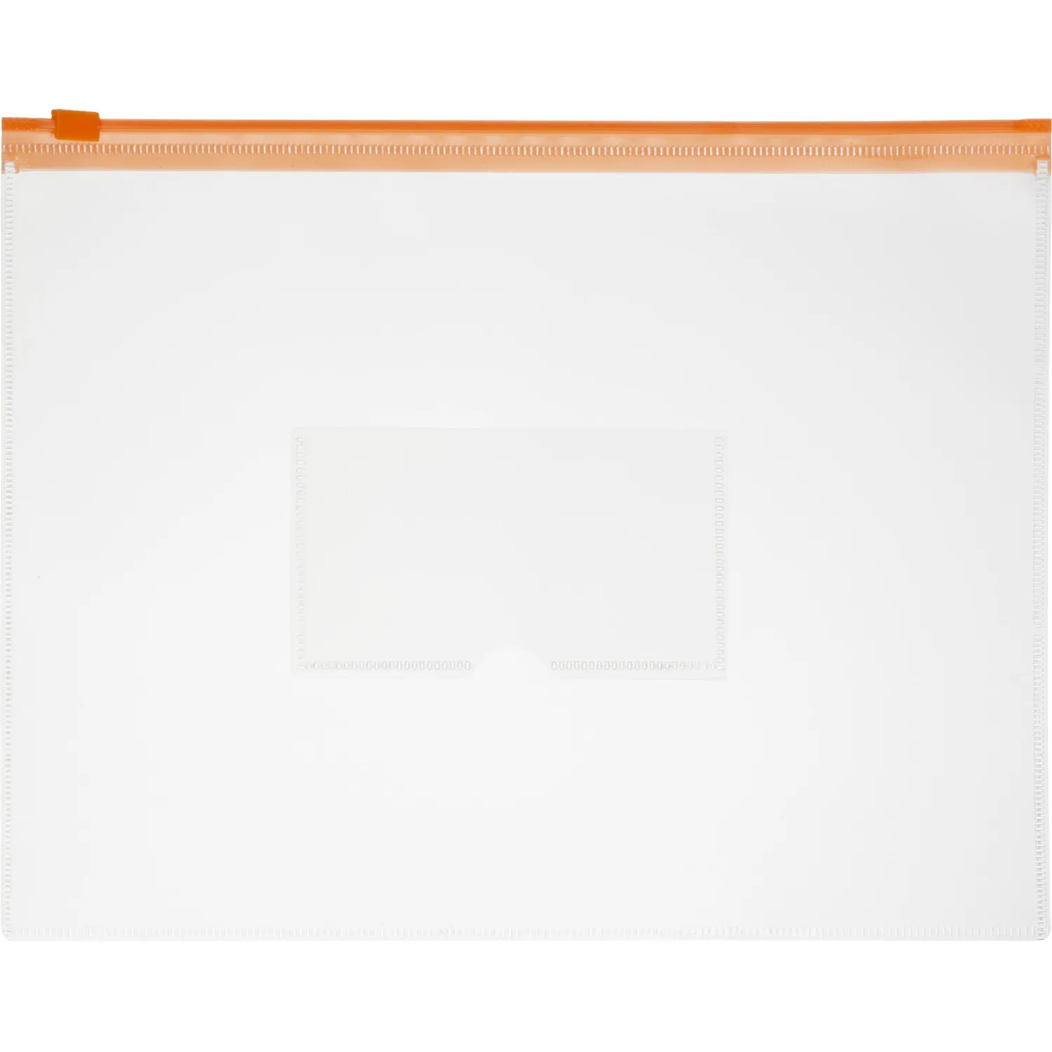 Папка-конверт на молнии А5 150мкм прозрачн.,с карманом д/визитки 10шт/уп