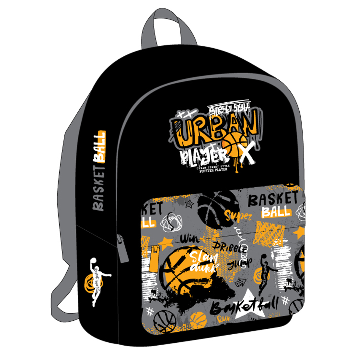 Рюкзак ArtSpace Street "Basketball", 40*29*18см, 1 отделение, 1 карман