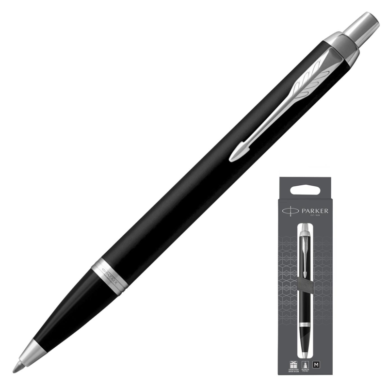 Ручка шариковая Parker IM Matte Black CT черн,1мм,кноп,кор с 2150846