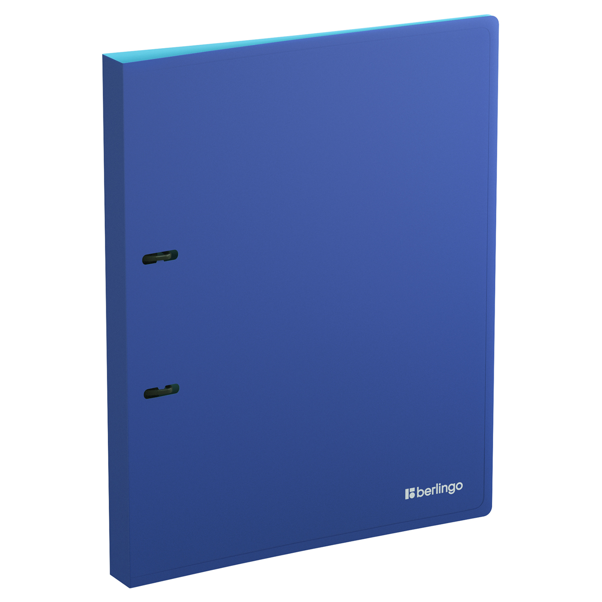 Папка на 2 кольцах Berlingo "Soft Touch Pro" A4, 25мм, 700мкм, D-кольца, с внутр. карманом, синяя, внутр. голубая, софт-тач