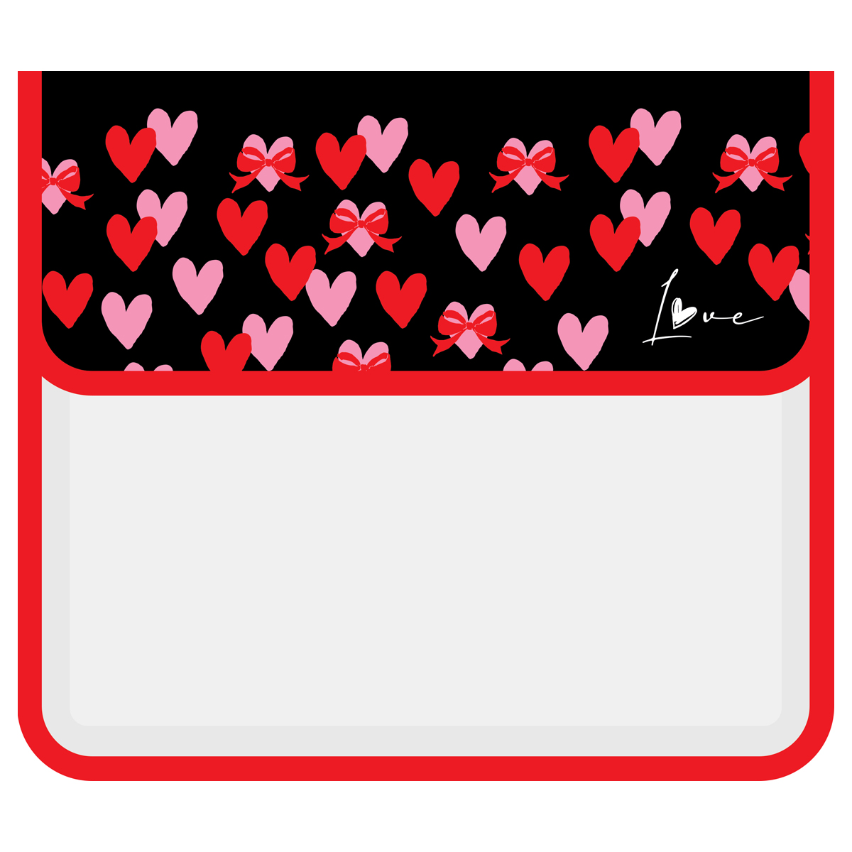 Папка для тетрадей 2 отделения, Först  "Love" (Любовь), А5, пластик, на липучке