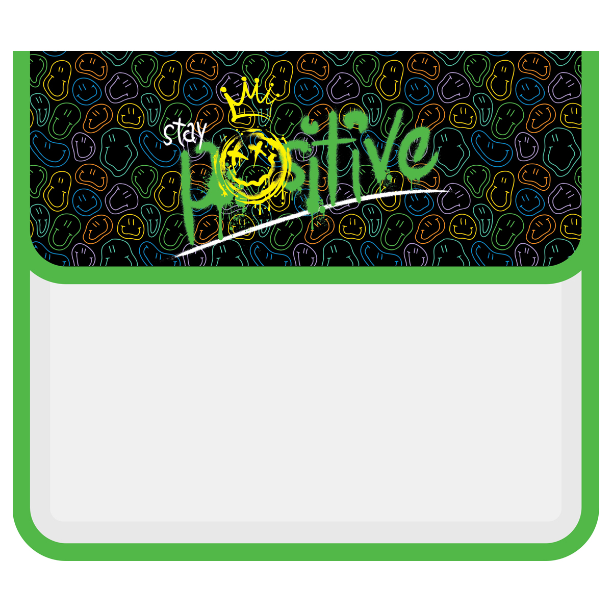 Папка для тетрадей 1 отделение, ArtSpace "Positive smile", А5, пластик, на липучке