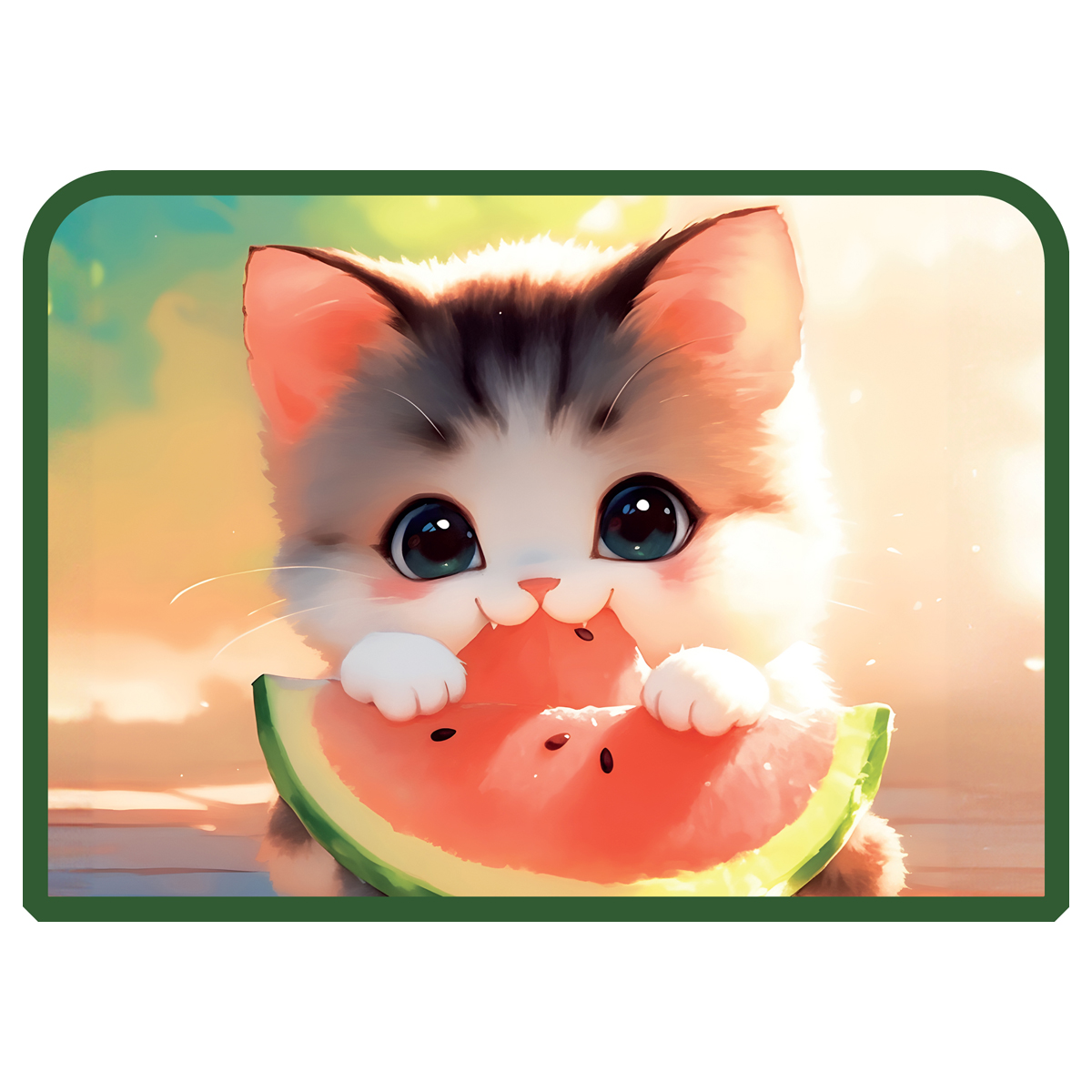 Папка с ручками А4 ArtSpace "Watercolor kitten", пластик, на молнии, 70мм