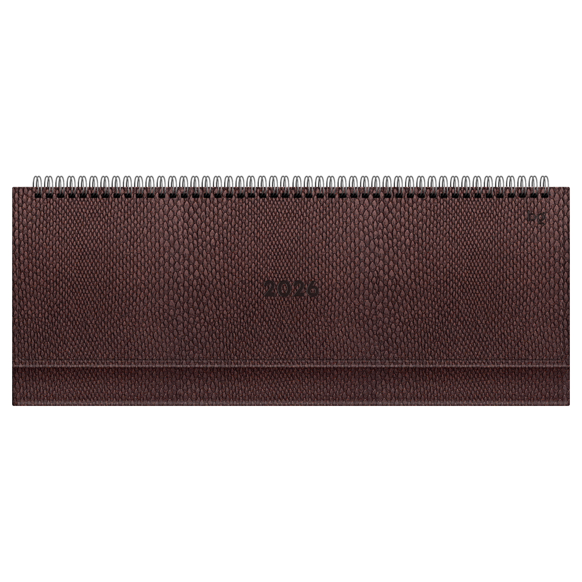 Планинг датированный 2026г., 64л., 330*130мм, кож.зам, BG "Python.Sangria", винный