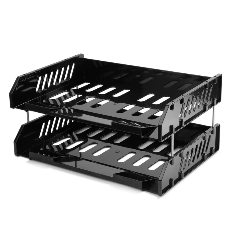 Набор СИТИ из 2-х горизонтальных лотков черный СТАММ ЛТ550