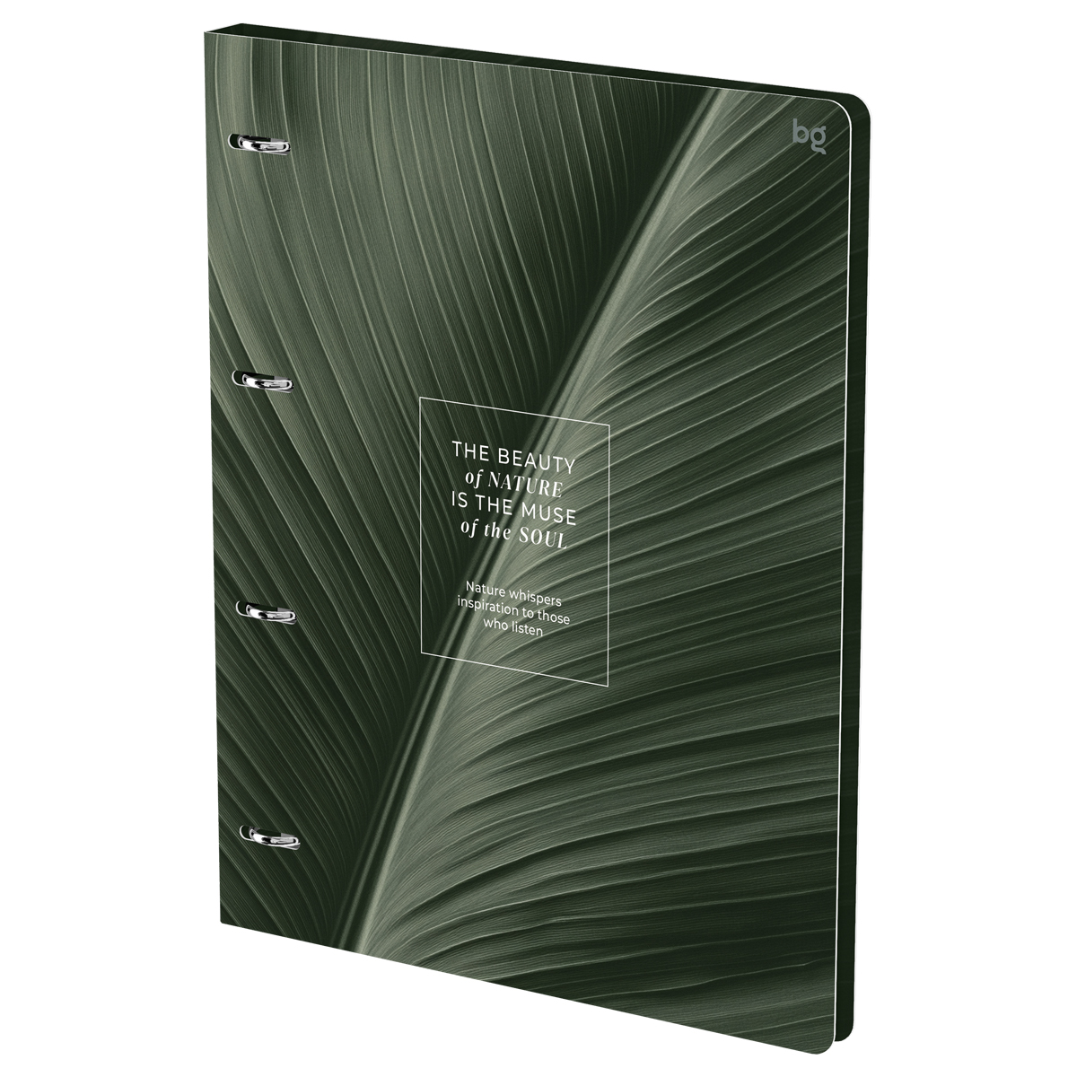 Тетрадь на кольцах А4, 120л., BG "Nature", картон, матовая ламинация