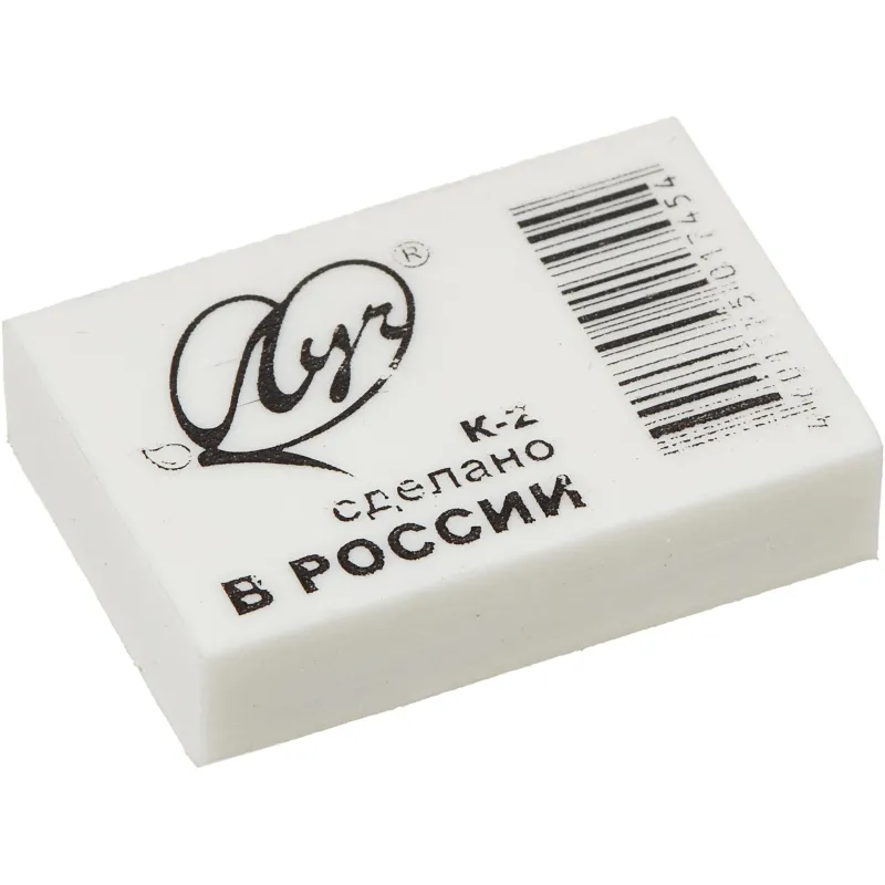 Ластик Луч Классика 31x22x8 мм белый К2