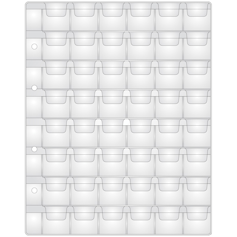 Лист для альбома OfficeSpace "Optima" на 48 монет 28*28, 120мкм