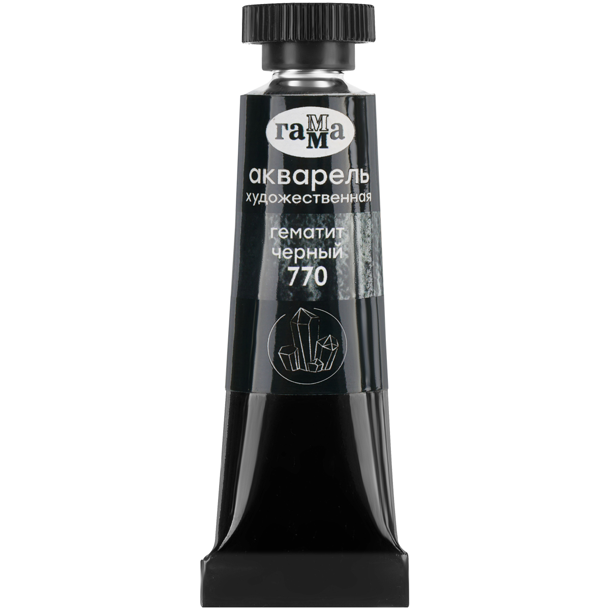 Акварель художественная Гамма "Старый Мастер", 9мл, туба, гематит черный