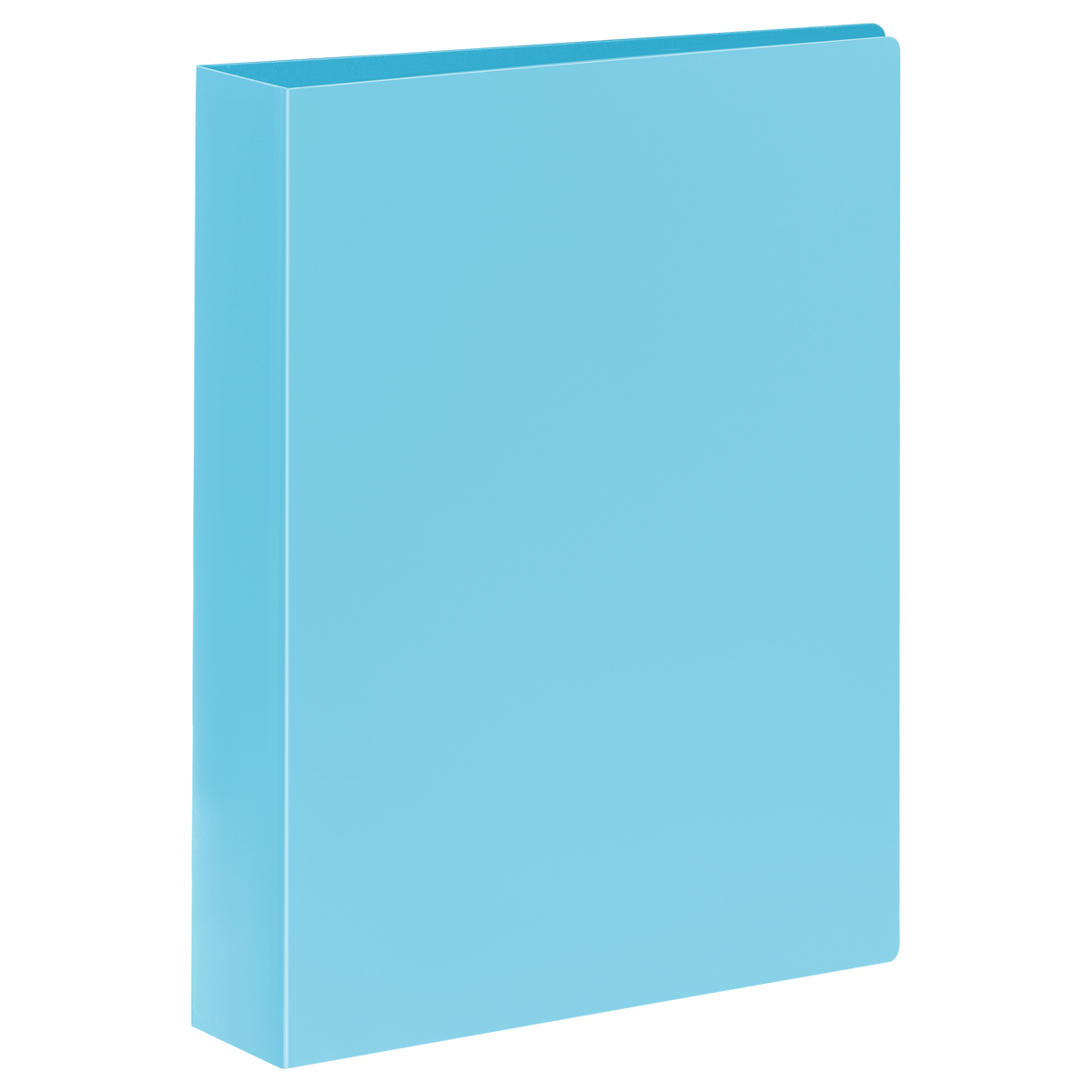 Папка на 4 кольцах СТАММ А4, 40мм, 500мкм, пластик, пастель, голубая