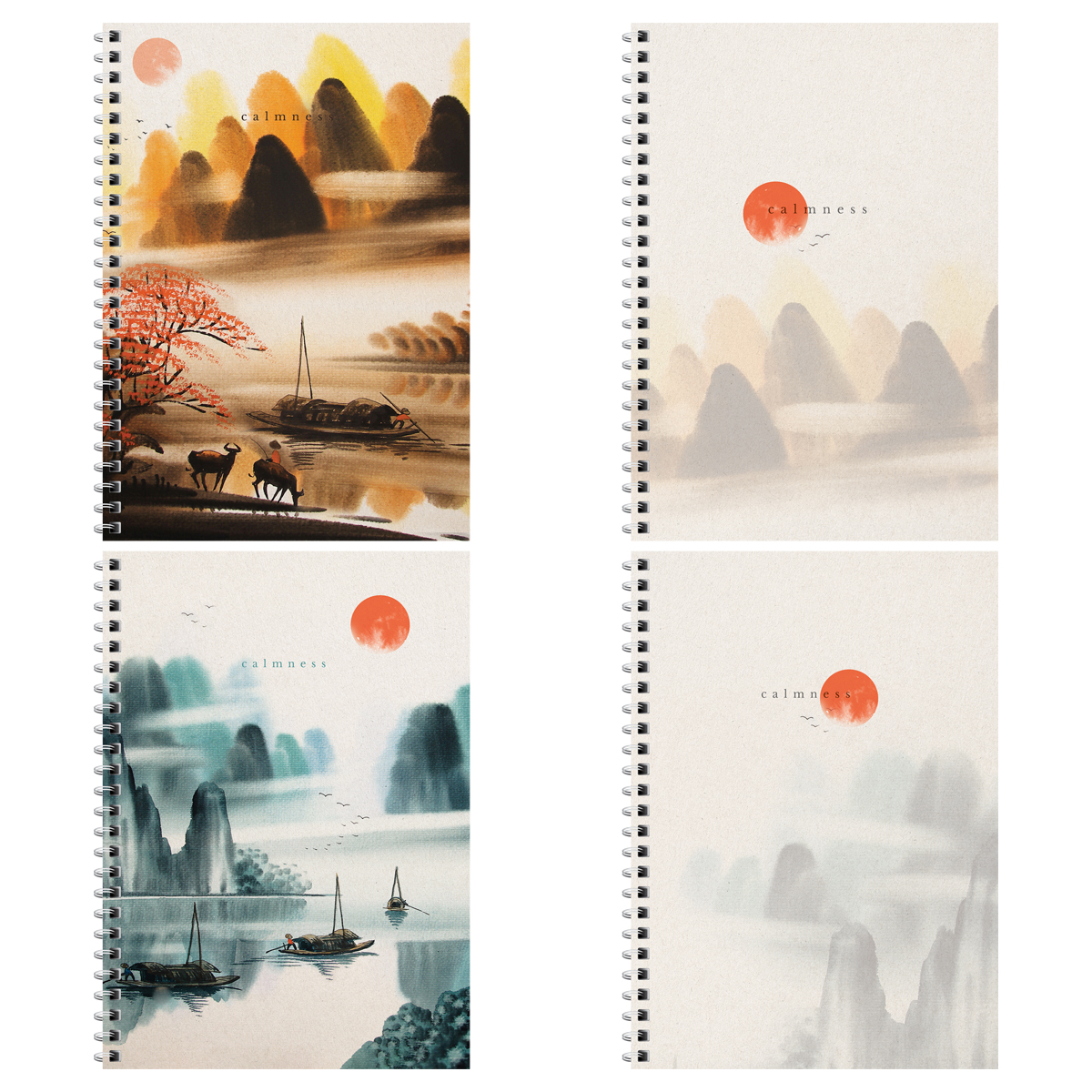 Тетрадь 120л., А4, клетка на гребне GreenwichLine "Сalmness", матовая ламинация, 70г/м2