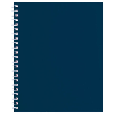 Тетрадь А5 96 л., HATBER, гребень, клетка, Soft-touch ламинация, SoloMatte "Сапфир", 96Т5лВ1гр