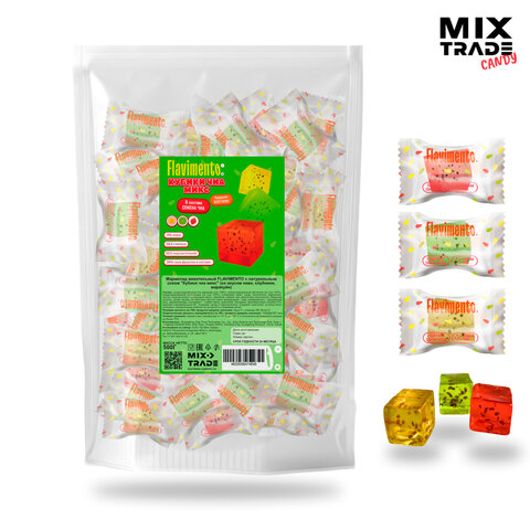 Конфеты мармеладные FLAVIMENTO, ассорти со вкусом киви, клубники и маракуйи, 500 г, УТ-00002867