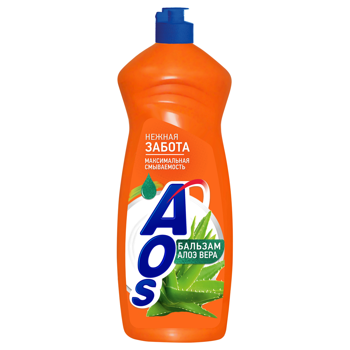 Средство для мытья посуды AOS "Бальзам Алое вера", 900мл