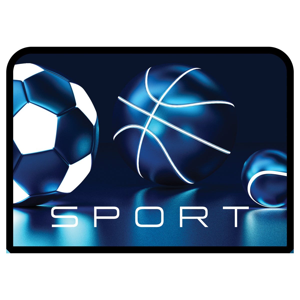 Папка с ручками А4 ArtSpace "Sport", пластик, на молнии, 75мм