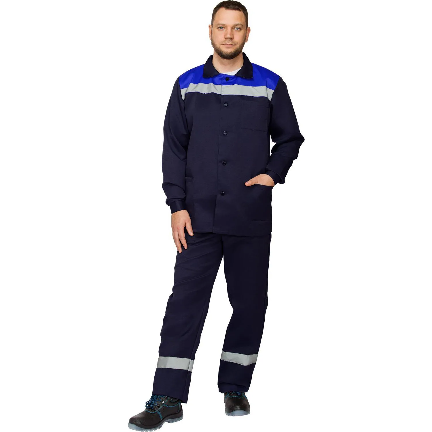 Костюм лет муж (куртка, пк) л16 с СОП син/вас 112-116/158-164