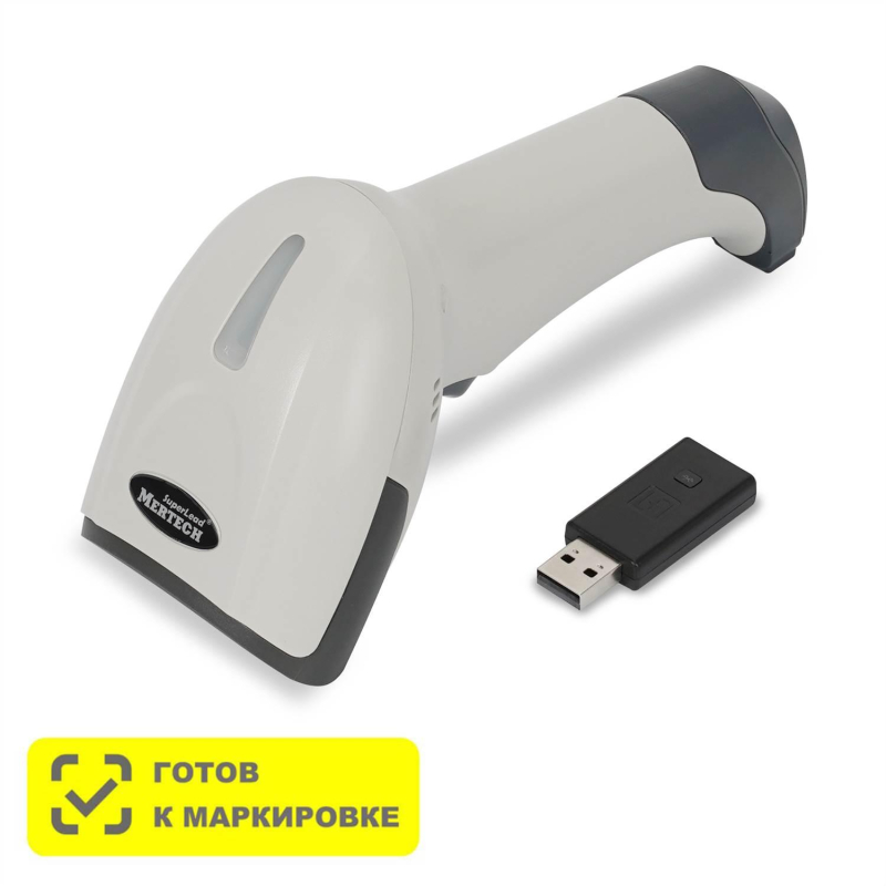 Сканер штрих-кода 2D Mertech CL-2310 BLE Dongle P2D(беспровод,USB),белый