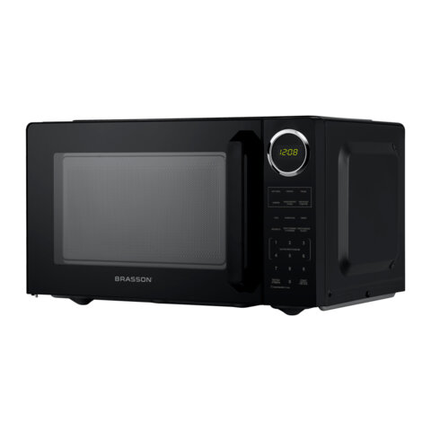 Микроволновая печь BRASSON MW2390D-6BL, 23 л, 900 Вт, сенсорное управление, дисплей, таймер, 6 АВТО ПРОГРАММ, черная, 454980