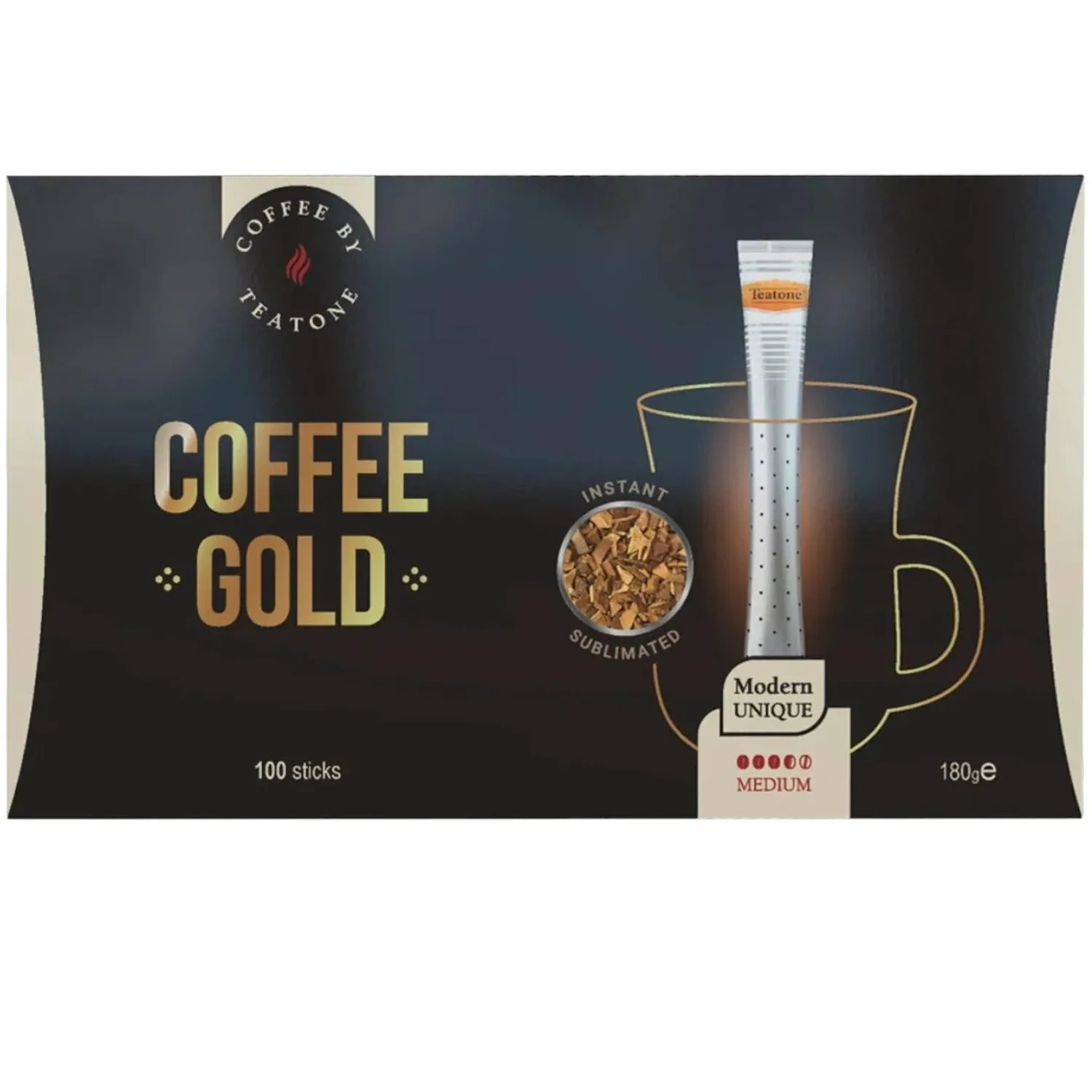 Кофе растворимый в стиках Teatone Coffee Gold, 1,8грx100шт
