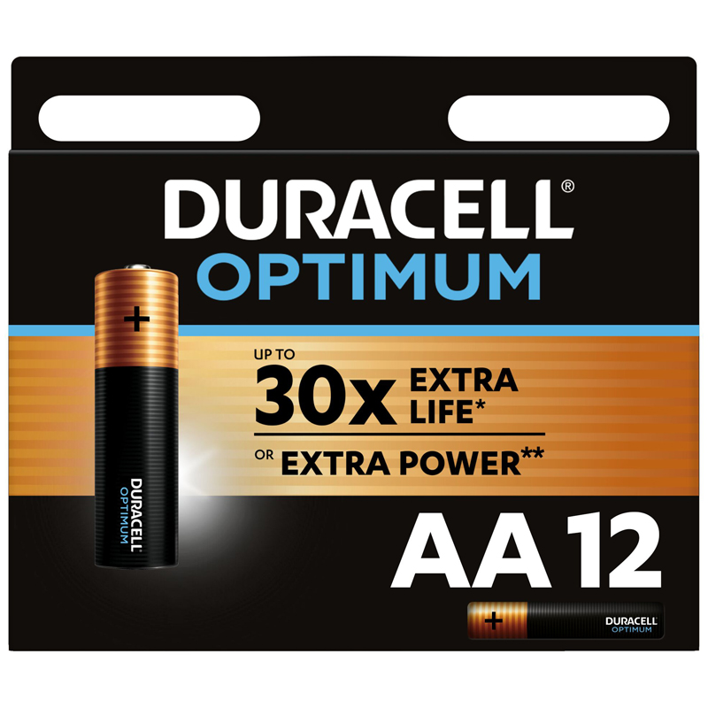 Батарейка Duracell Optimum AA (LR06) алкалиновая, 12BL
