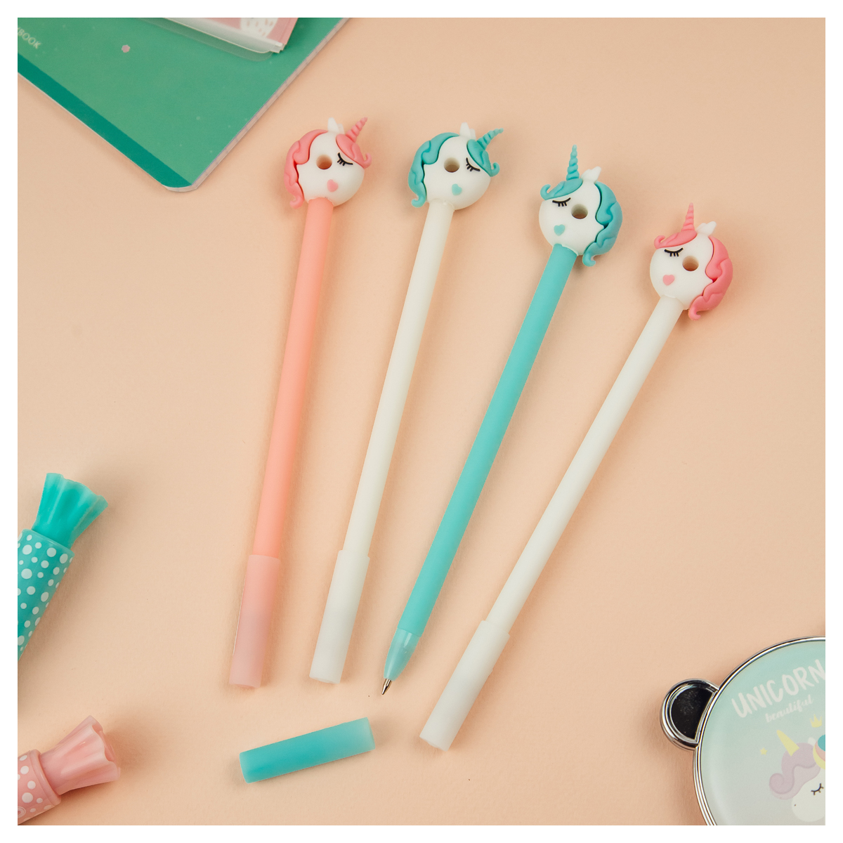 Ручка шариковая MESHU "Sweetheart Unicorn", синяя, 0,7мм, корпус ассорти