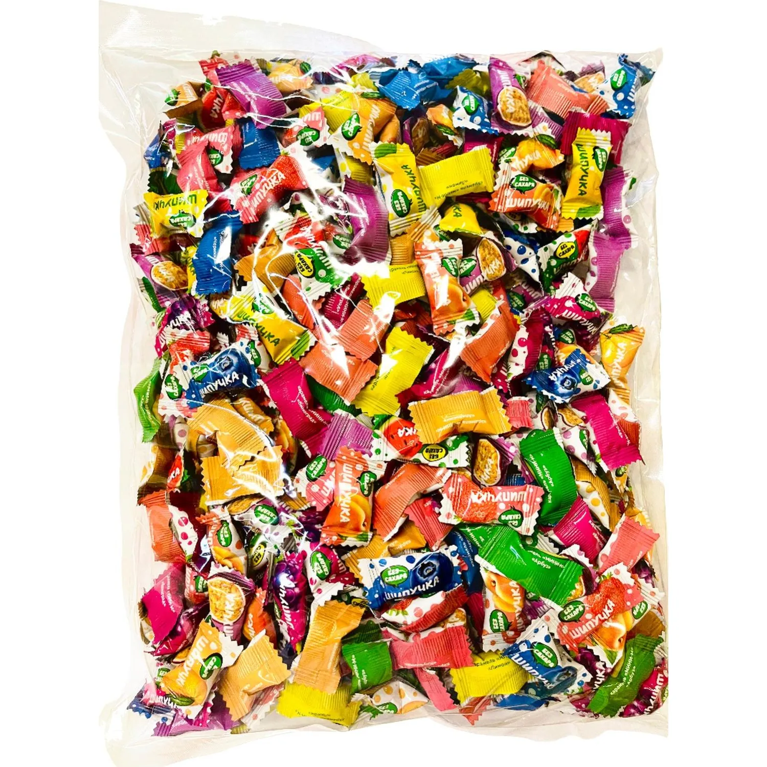 Карамель МИНИ-М шипучка ассорти прессованная без сахара, 500г