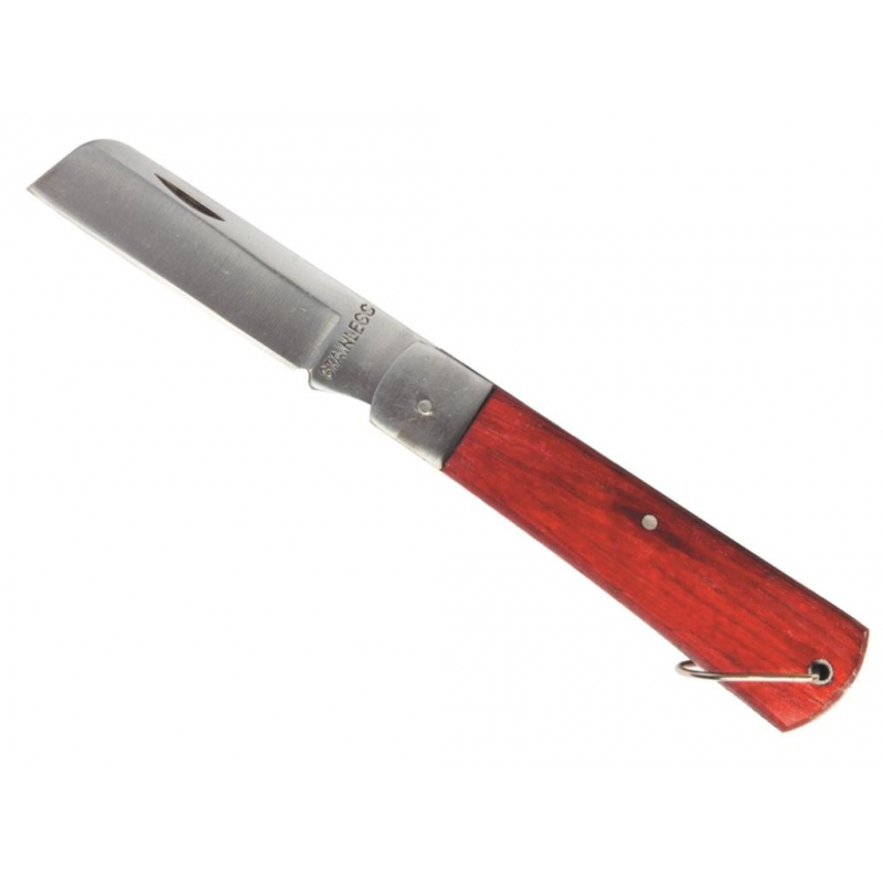 Нож Sparta складной, длина 200мм,прямое лезвие,деревянная ручка (78998)