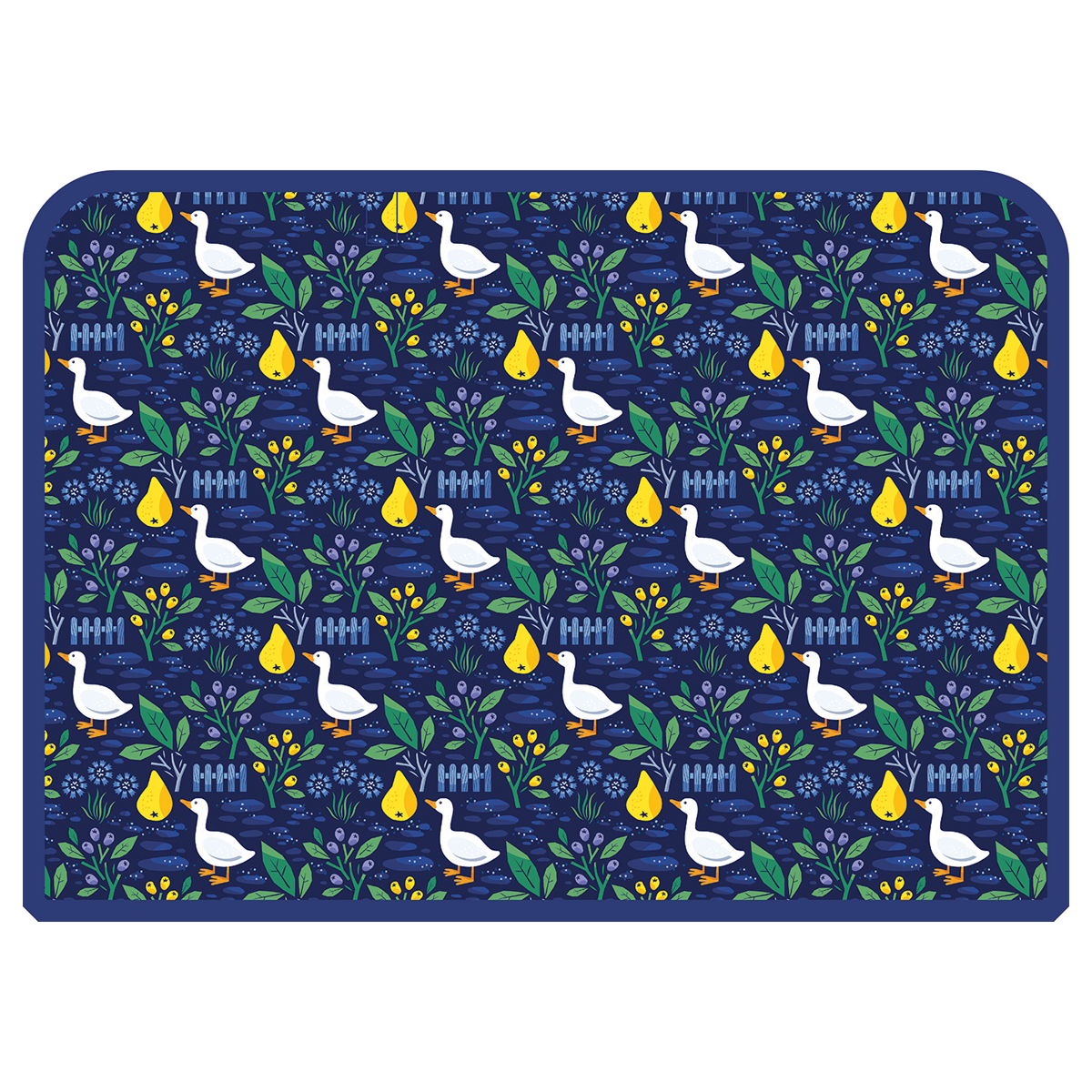 Папка с ручками А4 ArtSpace "Geese on blue", пластик, на молнии, 70мм