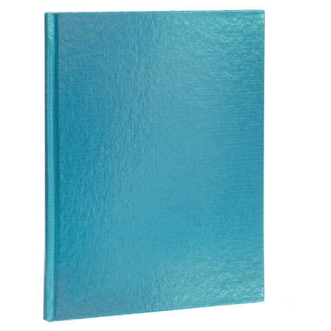 Блокнот А5 167х216мм, 80л, твёрдый, бумвинил METALLIC, клетка, блок 5цв, HATBER, мята, 084776, 80ББ5В1