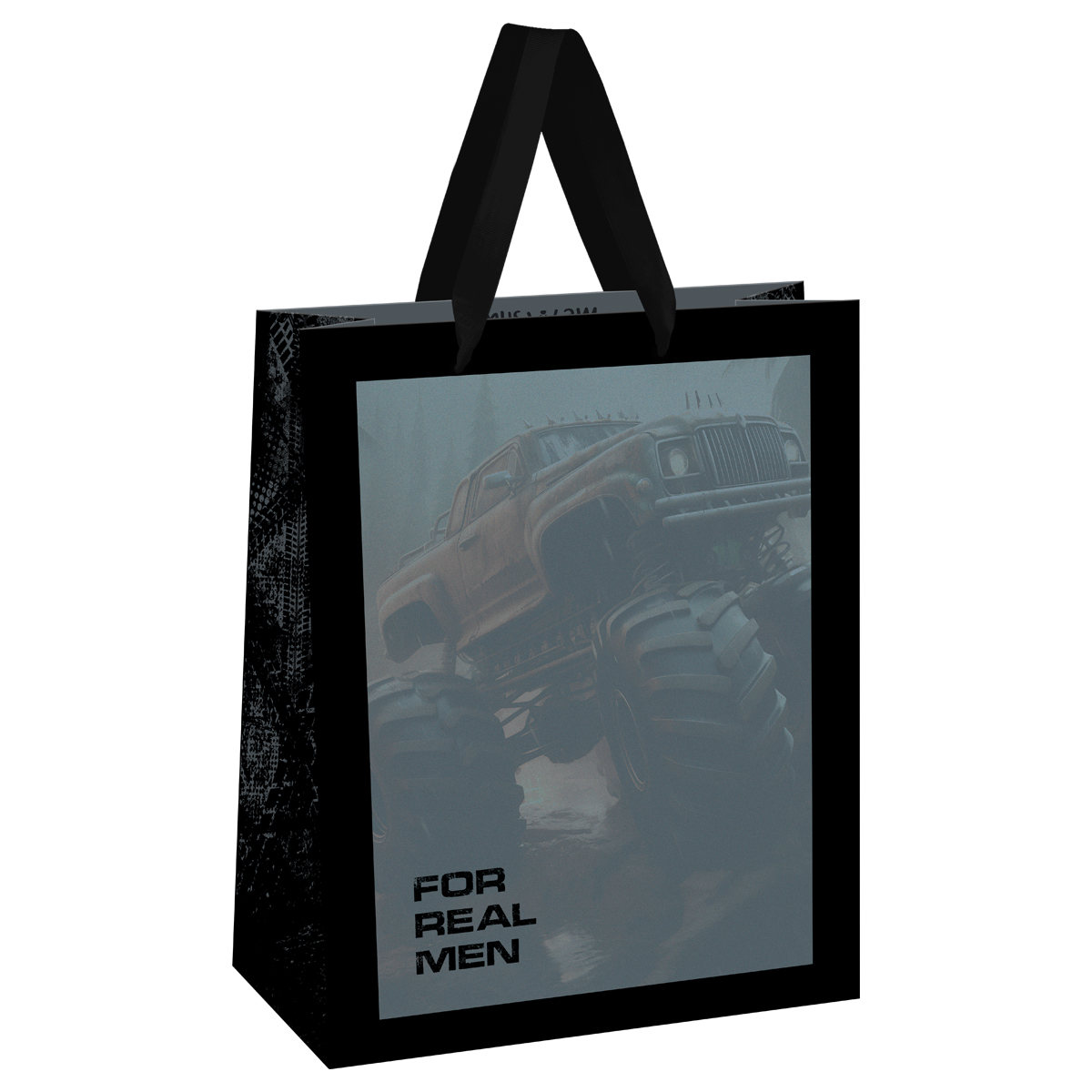 Пакет подарочный 26*32*12см MESHU "For man", выборочный лак, матовая ламинация