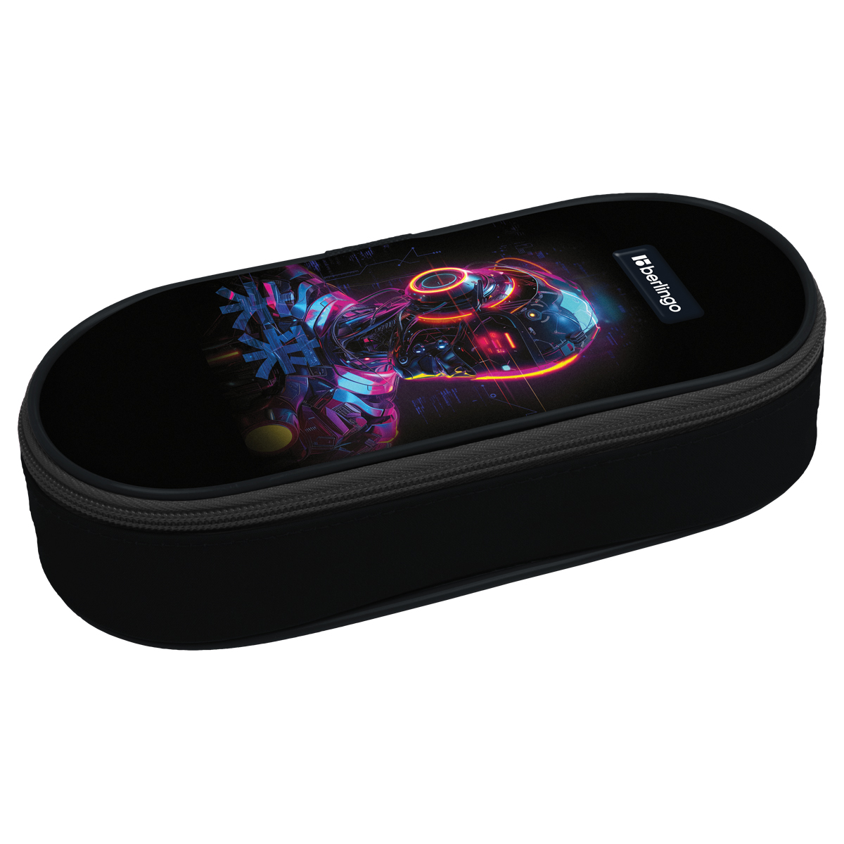 Пенал корпусный 1 отделение, 220*90*45 мм, Berlingo "Cyberpunk", полиэстер