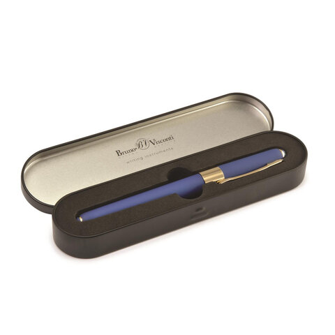 Ручка подарочная шариковая BRUNO VISCONTI Monaco, т-синий корпус, 0,5мм, футляр, синяя 20-0125/607
