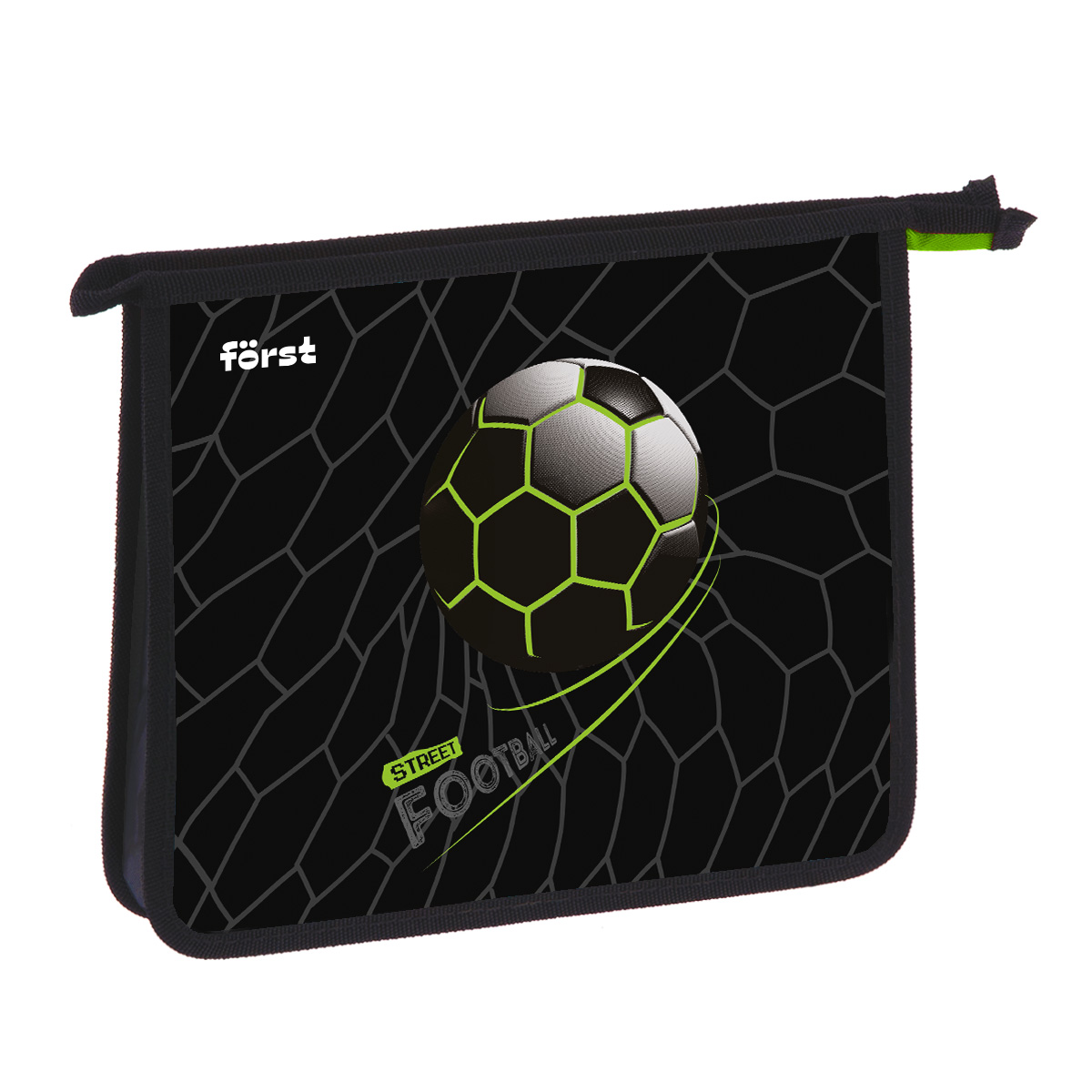Папка для тетрадей 1 отделение, А5 Först "Street Football" , 240*205*40 мм, пластик, на молнии