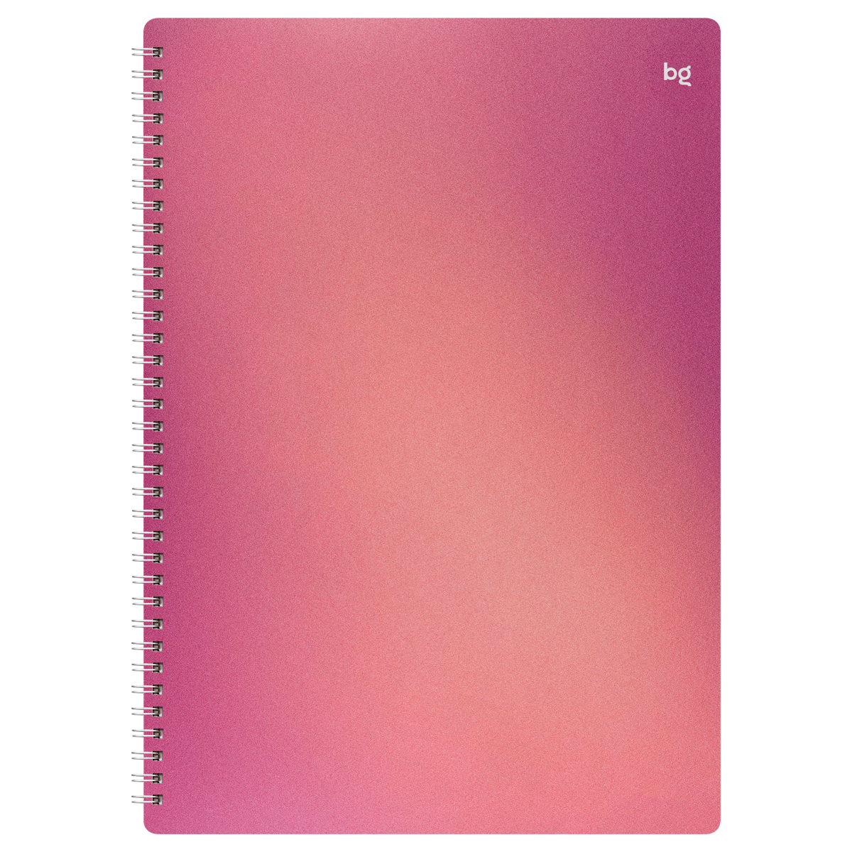 Тетрадь 80л., А4, клетка, на гребне BG "Сияние", пластиковая обложка, розовый