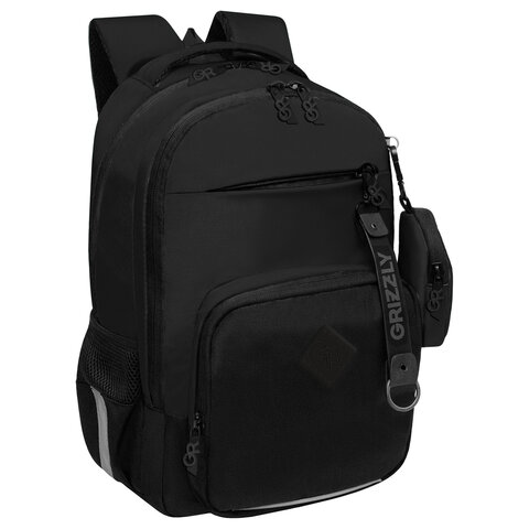 Рюкзак GRIZZLY школьный, анатомическая спинка, 2 отделения, для мальчиков, "TENACITY", 40х27х16 см, RB-559-1/1