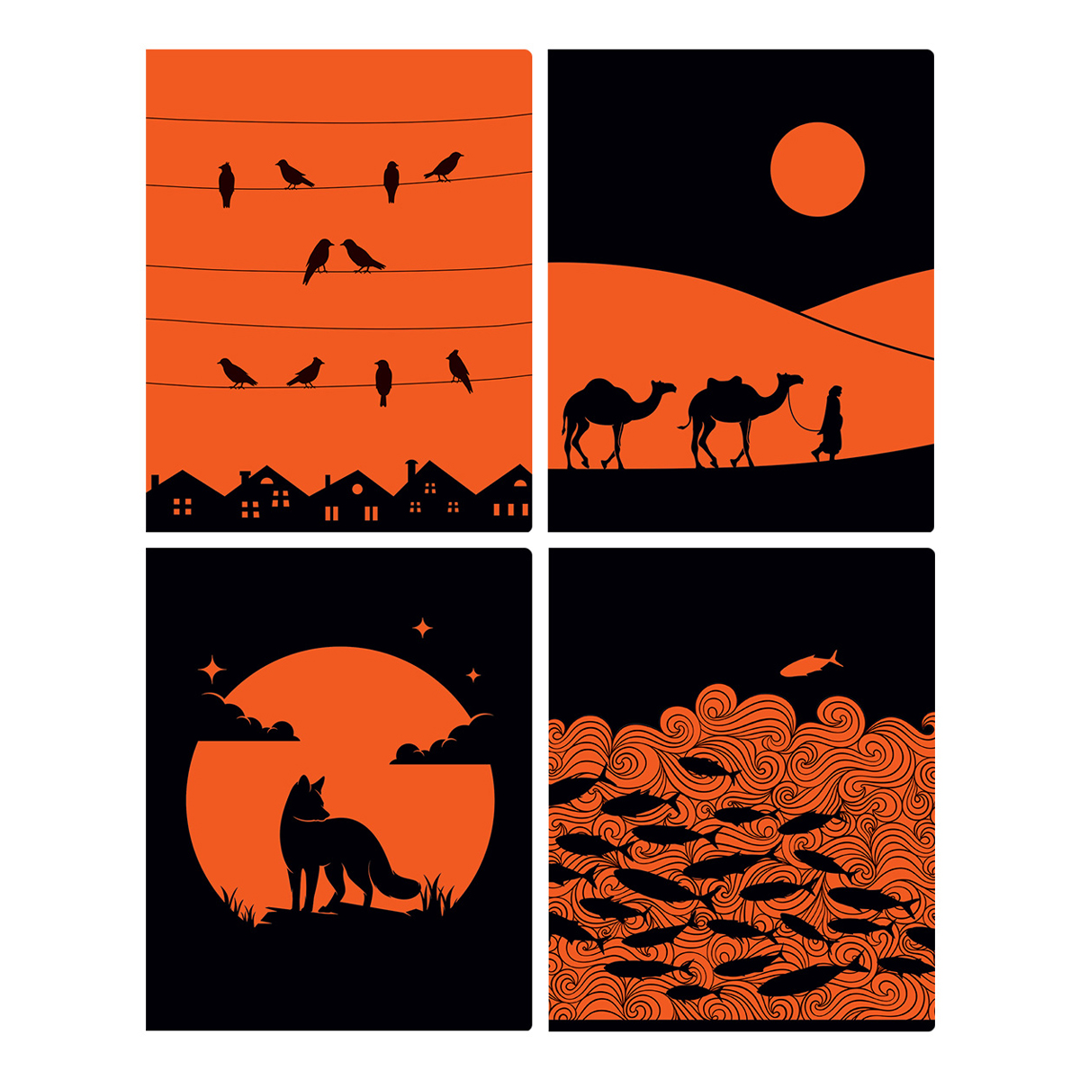 Тетрадь 48л., А5, клетка BG "Контраст"