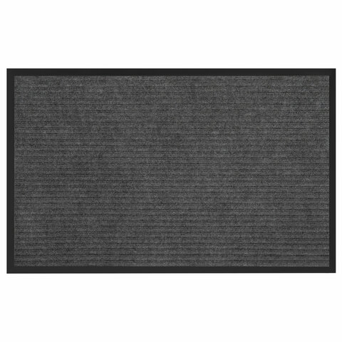 Коврик придверный 50х80 см, СЕРЫЙ, влаго-грязезащитный, 430 г/м2, ребристый, ЛЮБАША СТАНДАРТ, 701033