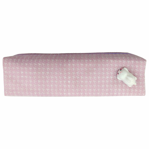 Пенал ЮНЛАНДИЯ ЮНИОР, 1 отделение, полиэстер, аппликация, "Rabbit", 20х6х4 см, 273805