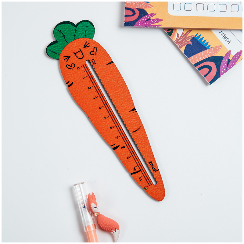 Линейка деревянная 12см MESHU "Carrot", европодвес