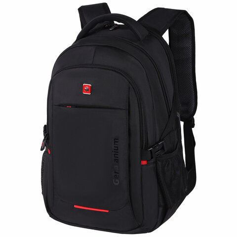 Рюкзак GERMANIUM UPGRADE универcальный, 3 отделения, отделение для ноутбука, USB-порт, "UP-2", черный, 47х33х21 см, 271666