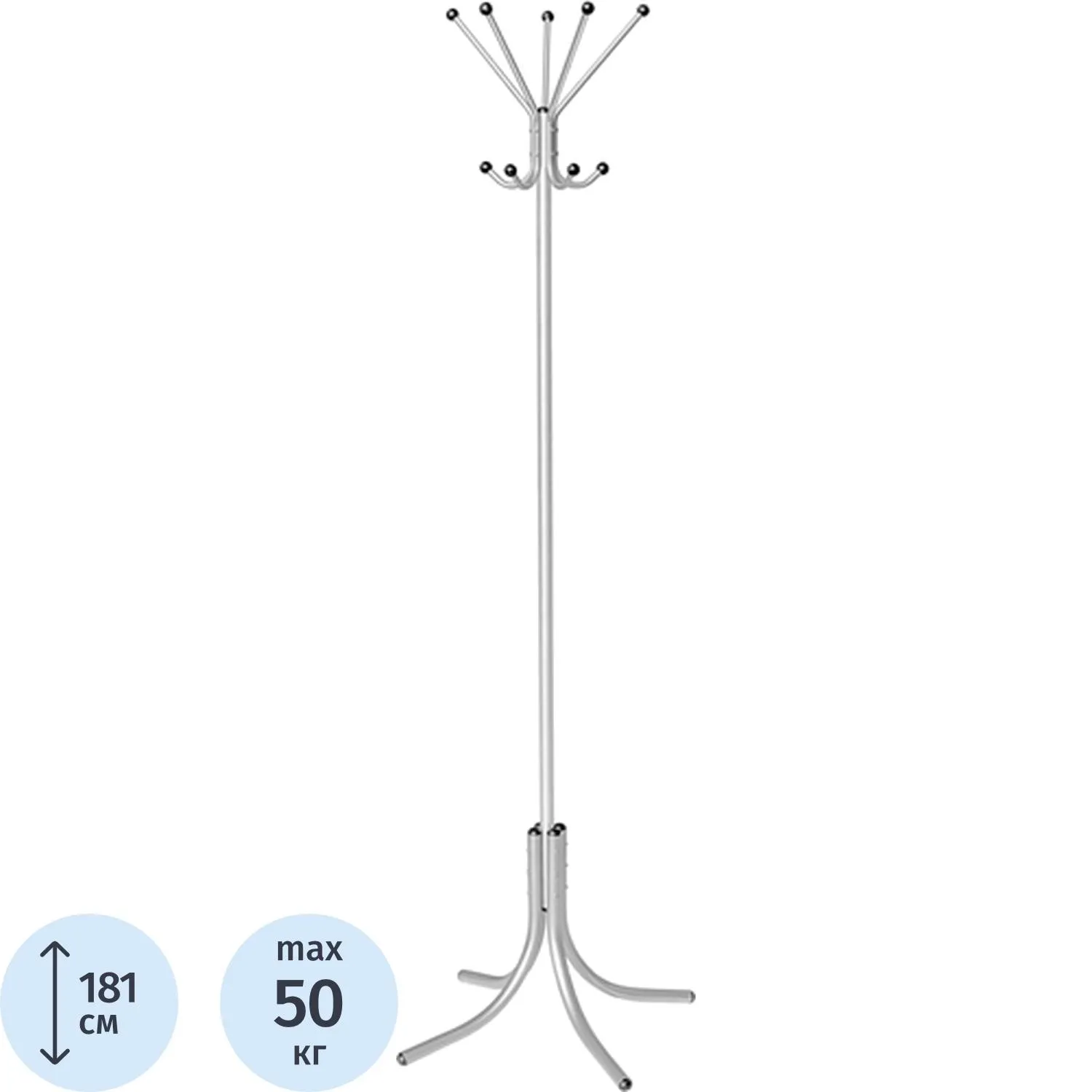 Вешалка KD_напольная Комус Мебель КР-10Л.5 крючков металлик