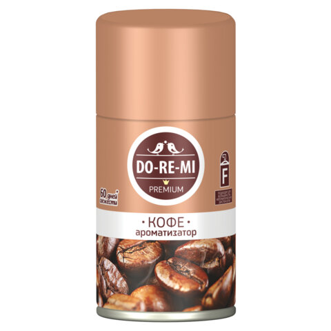 Сменный баллон для автоматических освежителей 250мл DO-RE-MI "Кофе", сухое распыление, 5-02.03.026.24