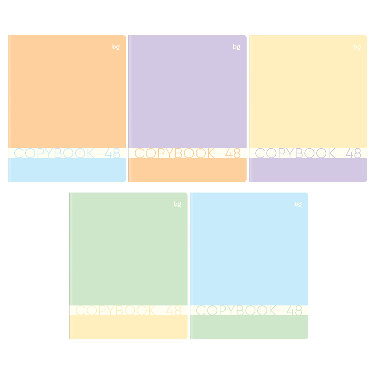 Тетрадь 48л., А5, клетка BG "Мягкая тетрадь", soft-touch ламинация