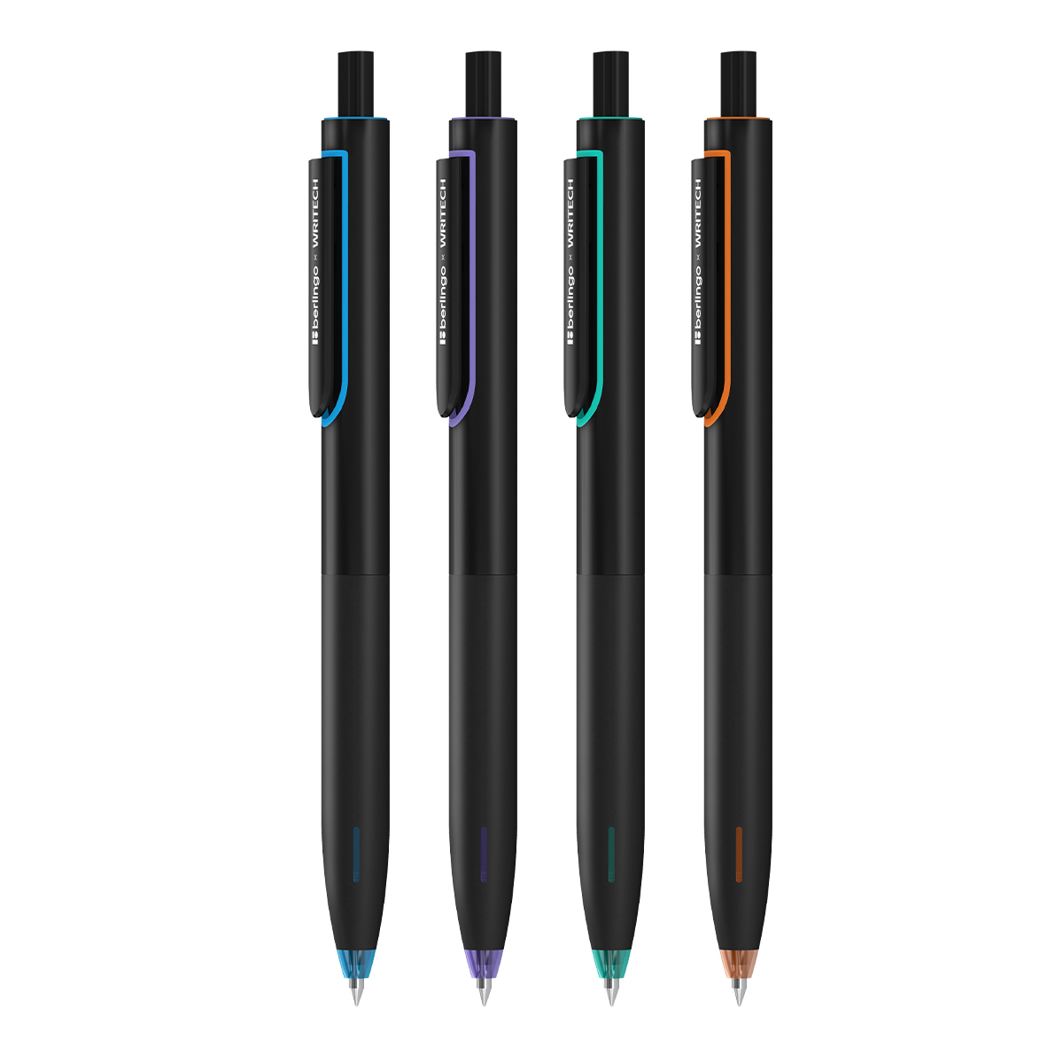 Ручка шариковая автоматическая Berlingo "Writech.x100" синяя, 0,7мм, silent click