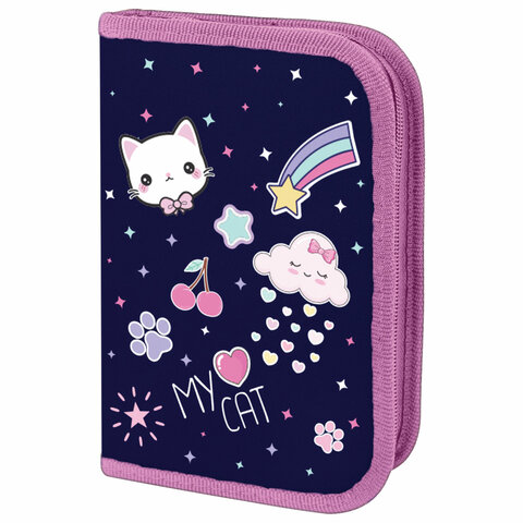 Пенал ПИФАГОР, 1 отделение, полиэстер, 19х13 см, "Leapfrog", 273472