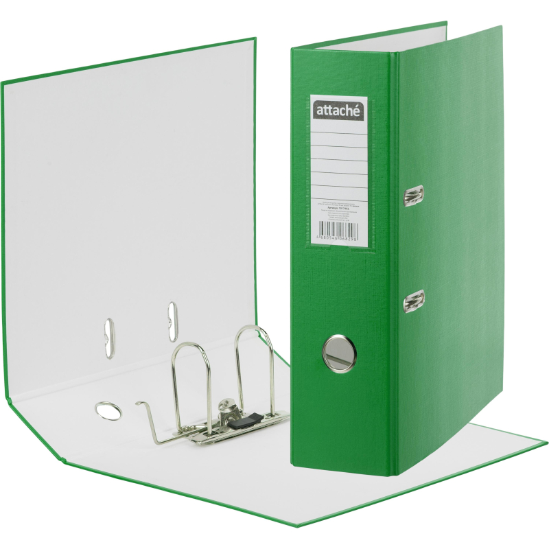 Папка-регистратор с арочн.мех.AttacheSelection Экономи 90мм,зел,ПБП1,карм.к