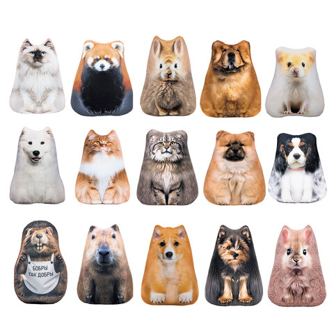 Игрушка мягкая АНТИСТРЕСС "ЖИВОТНЫЕ", Бифлекс, ассорти, высота 20 см, 15 видов, WOOZOO (ВУЗУ), 666360